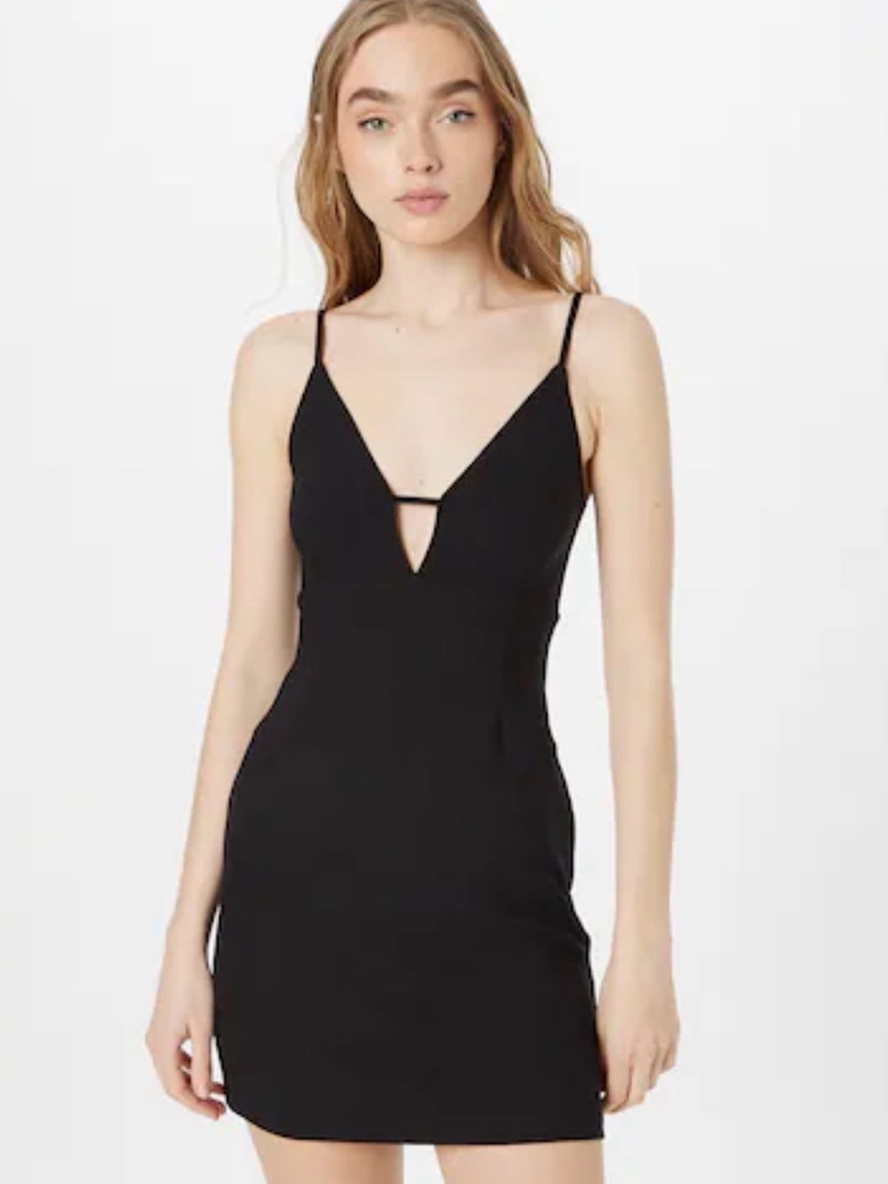 Abercrombie & Fitch Black V-Neck Strappy Mini Dress